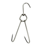 5x Stainless Steel Double Hooks Hams Bacon Chicken Meat Hook Hanging Tool