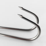 5x Stainless Steel Double Hooks Hams Bacon Chicken Meat Hook Hanging Tool
