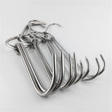 5x Stainless Steel Double Hooks Hams Bacon Chicken Meat Hook Hanging Tool