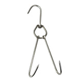 5x Stainless Steel Double Hooks Hams Bacon Chicken Meat Hook Hanging Tool