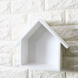 Maxbell Wooden House Shaped Shelf Shelves Wood Children Bedroom Decor White Blue