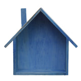 Maxbell Wooden House Shaped Shelf Shelves Wood Children Bedroom Decor White Blue
