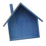 Maxbell Wooden House Shaped Shelf Shelves Wood Children Bedroom Decor White Blue