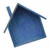 Maxbell Wooden House Shaped Shelf Shelves Wood Children Bedroom Decor White Blue