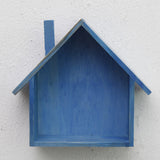 Maxbell Wooden House Shaped Shelf Shelves Wood Children Bedroom Decor White Blue