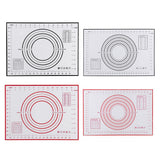 Maxbell 2x Baking Mats Silicone Cake Dough Kneading Rolling Non-Stick Sheet 60x40cm