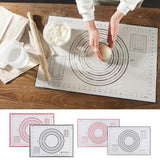 Maxbell 2x Baking Mats Silicone Cake Dough Kneading Rolling Non-Stick Sheet 60x40cm