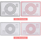 Maxbell 2x Baking Mats Silicone Cake Dough Kneading Rolling Non-Stick Sheet 60x40cm