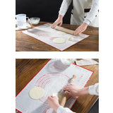 Maxbell 2x Baking Mats Silicone Cake Dough Kneading Rolling Non-Stick Sheet 60x40cm