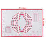 Maxbell 2x Baking Mats Silicone Cake Dough Kneading Rolling Non-Stick Sheet 60x40cm