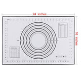Maxbell 2x Baking Mats Silicone Cake Dough Kneading Rolling Non-Stick Sheet 60x40cm