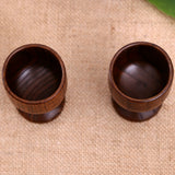 Maxbell 4 pcs Natural Wood Cup Handmade Coffee Tea Beer Juice Milk Mug Drink 4.5x7cm