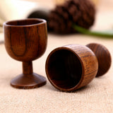 Maxbell 4 pcs Natural Wood Cup Handmade Coffee Tea Beer Juice Milk Mug Drink 4.5x7cm