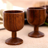 Maxbell Wood Wooden Goblet Red Wine Cup Handmade Tea Cup Wedding Party Favor 7cm - Aladdin Shoppers