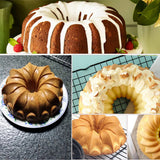 Maxbell Silicone Heritage  Cake Bake Pan Swirled Plate with Sunflower Cake Mold