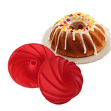 Maxbell Silicone Heritage  Cake Bake Pan Swirled Plate with Sunflower Cake Mold