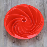 Maxbell Silicone Heritage  Cake Bake Pan Swirled Plate with Sunflower Cake Mold