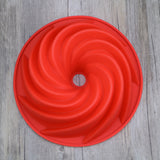 Maxbell Silicone Heritage  Cake Bake Pan Swirled Plate with Sunflower Cake Mold