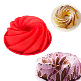 Maxbell Silicone Heritage  Cake Bake Pan Swirled Plate with Sunflower Cake Mold