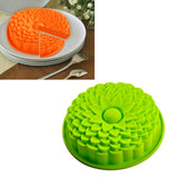 Maxbell Silicone Heritage  Cake Bake Pan Swirled Plate with Sunflower Cake Mold