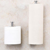 Maxbell 2 pcs Stainless Toilet Paper Holder Kitchen Roll Tissue Stand Organizer 26cm
