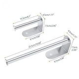 Maxbell 2 pcs Stainless Toilet Paper Holder Kitchen Roll Tissue Stand Organizer 26cm