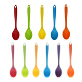 Maxbell 3 Colors Silicone Ladle Soup Spoon Utensils Non-stick Cooking Kitchen Tools