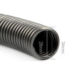 Maxbell 2 pcs Universal Plastic Vacuum Hose Spiral Corrugated Pipe 28mm Inner Dia.