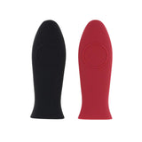 Maxbell 2pcs Silicone Pot Pan Handle Saucepan Holder Sleeve Slip Cover - Red & Black