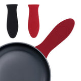 Maxbell 2pcs Silicone Pot Pan Handle Saucepan Holder Sleeve Slip Cover - Red & Black