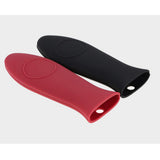 Maxbell 2pcs Silicone Pot Pan Handle Saucepan Holder Sleeve Slip Cover - Red & Black