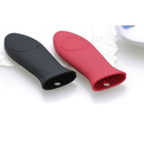 Maxbell 2pcs Silicone Pot Pan Handle Saucepan Holder Sleeve Slip Cover - Red & Black