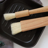 Maxbell 2 pieces Wooden handle Oil Brush Baking Bakeware Bread Cook Pastry BBQ Brush