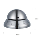 Maxbell 2x Stainless Steel 60min Clock Kitchen Timer UFO Round Mechanical Reminder