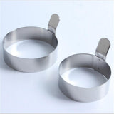 Maxbell 2pcs Nonstick Egg Fryer Round Ring Kitchen Cooker Mold Breakfast Maker 9cm