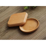 Maxbell Tea Serving Tray Food Dish Fruit Platter Dessert Wood Breakfast Plate Round - Aladdin Shoppers