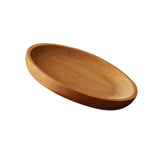 Maxbell Tea Serving Tray Food Dish Fruit Platter Dessert Wood Breakfast Plate Round - Aladdin Shoppers