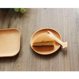Maxbell Tea Serving Tray Food Dish Fruit Platter Dessert Wood Breakfast Plate Round - Aladdin Shoppers