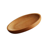 Maxbell Tea Serving Tray Food Dish Fruit Platter Dessert Wood Breakfast Plate Round - Aladdin Shoppers