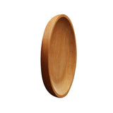 Maxbell Tea Serving Tray Food Dish Fruit Platter Dessert Wood Breakfast Plate Round - Aladdin Shoppers