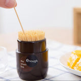 Maxbell Toothpick Jar Travel Toothpick Holder Dispenser Cute Household Brown - Aladdin Shoppers