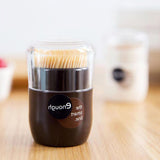 Maxbell Toothpick Jar Travel Toothpick Holder Dispenser Cute Household Brown - Aladdin Shoppers