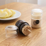Maxbell Toothpick Jar Travel Toothpick Holder Dispenser Cute Household Brown - Aladdin Shoppers
