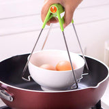 3pcs Steel Plate Gripper Clip Foldable Dish Tong Anti Heat Bowl Clamp