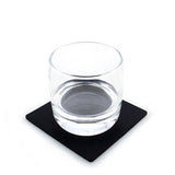 Square Drinks Coaster Silicone Cup Tea Mat Holder Mug Glasses Set Black