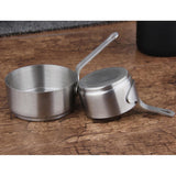 Maxbell 2pcs Stainless Steel Mini Sauce Pan Nonstick Small Milk Pan and Spoon 50ml