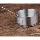 Maxbell 2pcs Stainless Steel Mini Sauce Pan Nonstick Small Milk Pan and Spoon 50ml