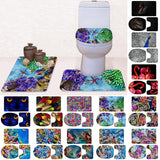 Maxbell 3 Piece Animal Toilet Covers Set Flannel Mats Bathroom Rug Style 1 - Aladdin Shoppers