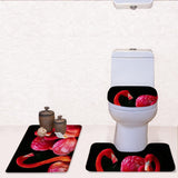Maxbell 3 Piece Animal Toilet Covers Set Flannel Mats Bathroom Rug Style 3 - Aladdin Shoppers