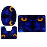 Maxbell 3 Piece Animal Toilet Covers Set Flannel Mats Bathroom Rug Style 4 - Aladdin Shoppers